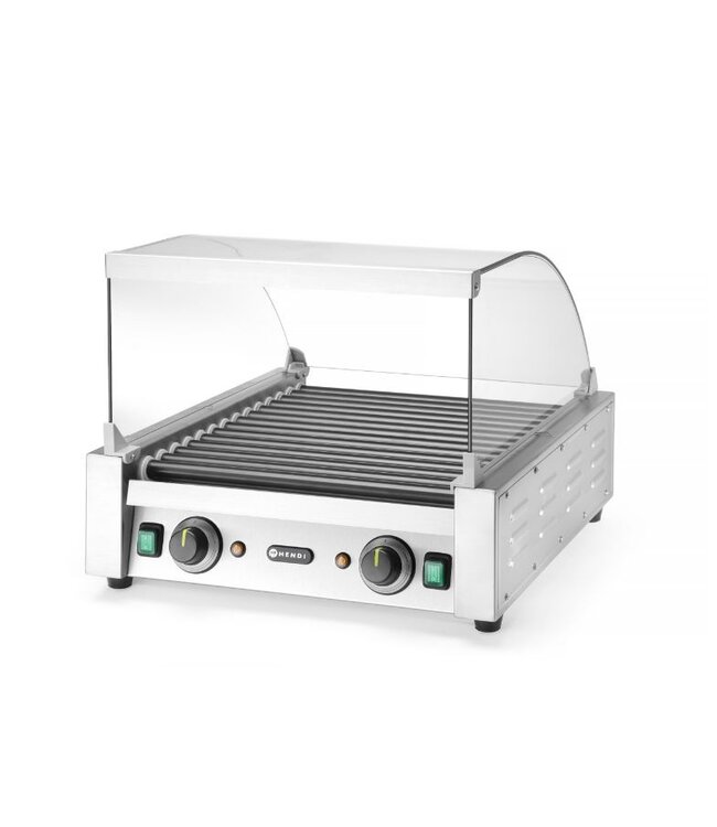 Glazen cover voor worstenroller grill 7 rollers