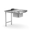 Hendi RVS Aanvoertafel voor Doorschuifvaatwasser - Links - (H)85x(B)120x(D)70
