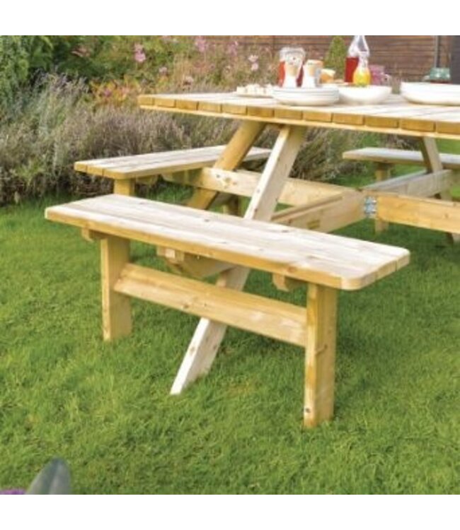 Rowlinson Picknicktafel | Hout | Vierkant | 8 personen