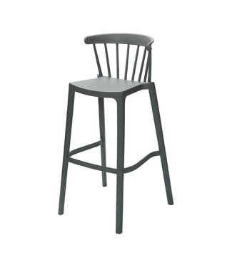 Barstoel Windson | Kunststof | Groen | Set van 4
