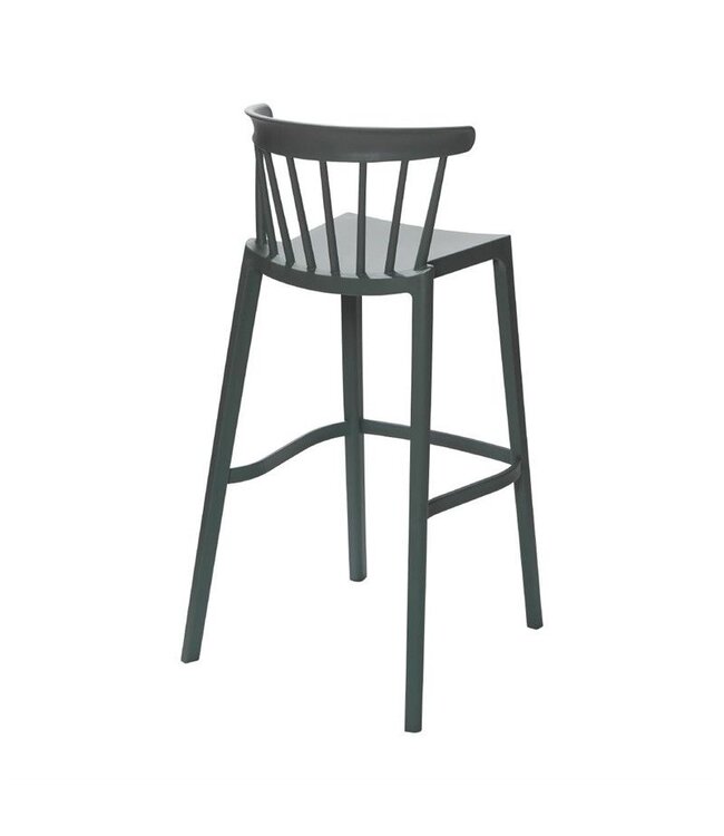Barstoel Windson | Kunststof | Groen | Set van 4