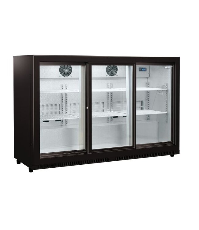 Barkoeler Horeca | 3 schuifdeuren | zwart | 330L | (H)87x(B)135x(D)52