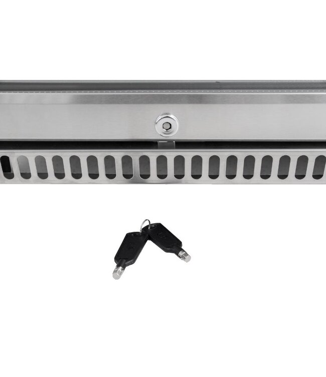 Barkoeler OUTDOOR RVS | 3 klapdeuren | 310L | (H)84x(B)135x(D)50