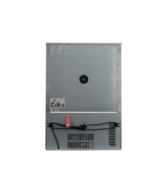 Koelkast met klapdeur | RVS | 111 liter | (H)84x(B)60,5x(D)58,5cm