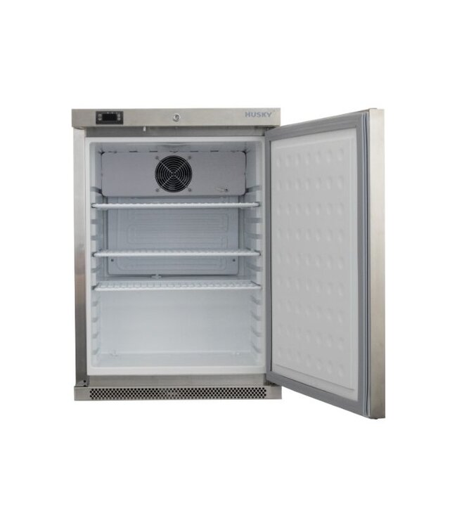 Koelkast met klapdeur | RVS | 111 liter | (H)84x(B)60,5x(D)58,5cm