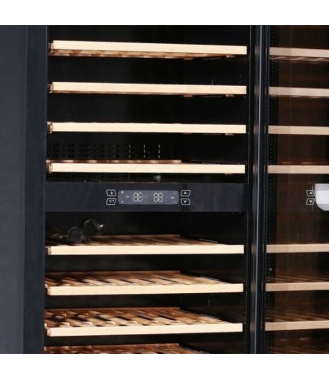 Wijnklimaatkast | Dubbele zone | 5 tot 22 graden | 72 flessen | (H)162,5x(B)59,5x(D)62,5