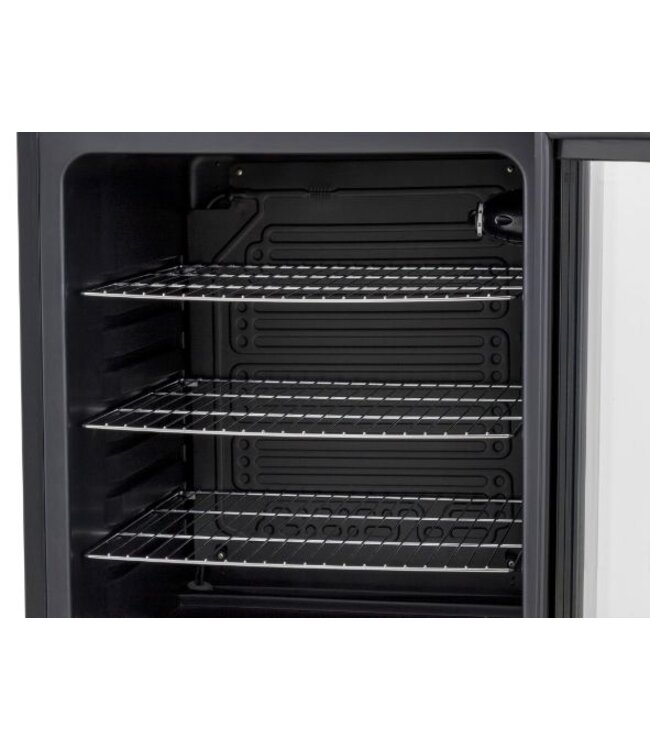 Koelkast tafelmodel | glazen deur | Zwart | 130L | (H)84x(B)54x(D)55