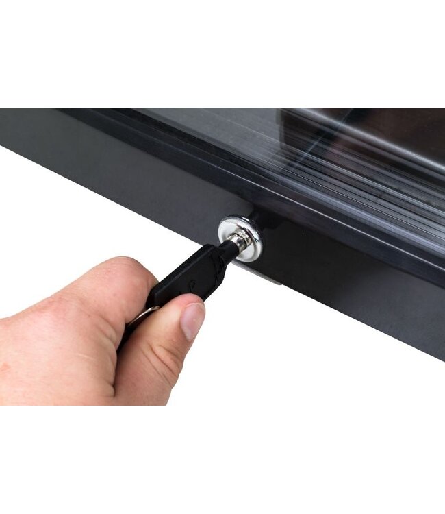 Koelkast tafelmodel | glazen deur | Zwart | 130L | (H)84x(B)54x(D)55