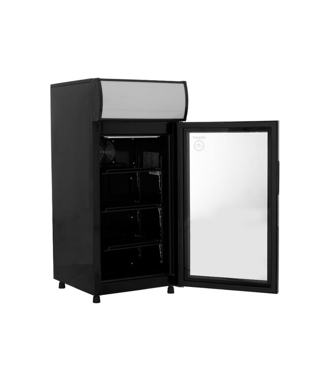 Mini displaykoelkast | Glazen deur | 80L | (H)98x(B)46x(D)50