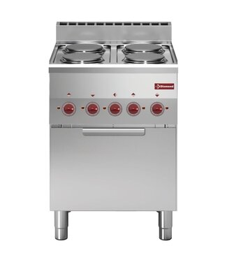 Diamond Elektrisch fornuis | Diamond Pro 600 | 4x 2kW | incl elektrische oven | (B)60x(D)60x(H)85/97cm