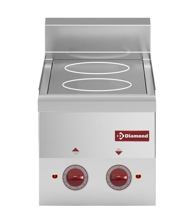 Diamond Vitrokeramisch fornuis | Diamond Pro 600 | elektrisch | 2x 1,8kW | (B)30x(D)60x(H)28/40cm