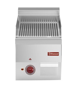 Diamond Bakplaat | Diamond Pro 600 | elektrisch | gegroefde plaat | (B)30x(D)60x(H)28/40cm