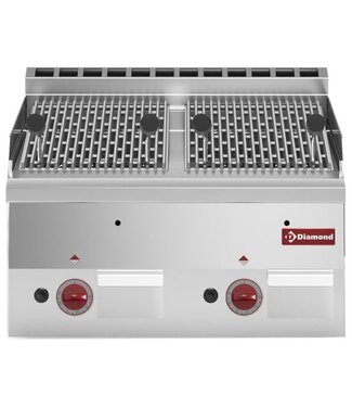 Diamond Lavasteengrill| Diamond Pro 600 | Gas | (B)60x(D)60x(H)28/40cm