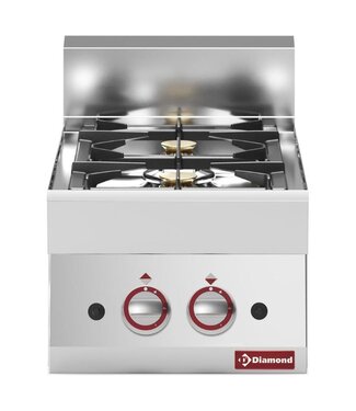 Diamond Gasfornuis | Diamond Alpha 650 | 1x 3,6kW en 1x 5kW | (B)40x(D)65x(H)28/38cm