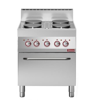 Diamond Elektrisch fornuis | Diamond Alpha 650 | 4x 2,6kW | incl elektrische oven | (B)70x(D)65x(H)85/95cm