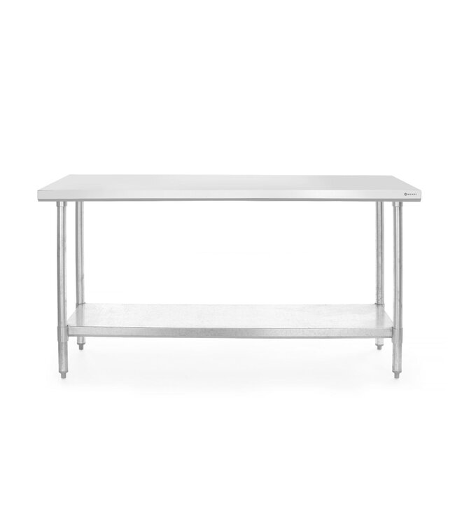 Werktafel RVS met onderschap | Flat-pack | (B)160x(D)60x(H)88cm