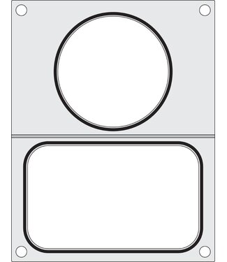 Sealframe matrix voor de Traysealer Compact | 1x 178x113mm, 1x ø115mm