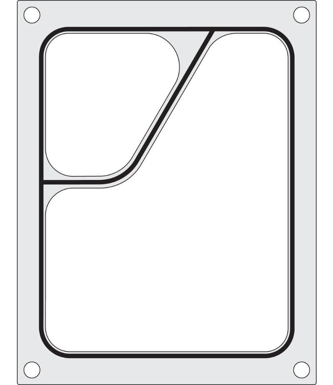 Sealframe matrix voor de Traysealer Compact | 2-vaks 227x178mm