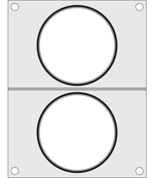 Sealframe matrix voor de Traysealer Compact | 2x soepcontainer ø165mm