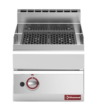 Diamond Stoomgrill | Diamond Alpha 650 | gas | gietijzeren rooster | (B)40x(D)65x(H)28/38cm