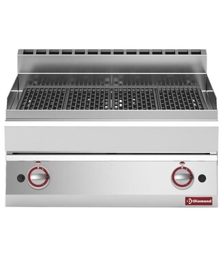 Diamond Stoomgrill | Diamond Alpha 650 | gas | gietijzeren rooster | (B)70x(D)65x(H)28/38cm