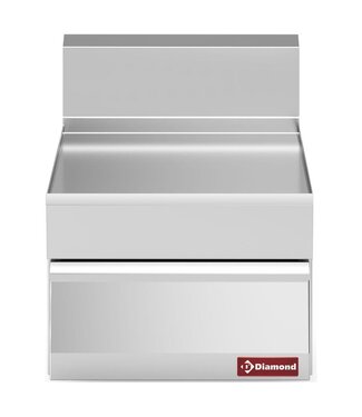 Diamond Werkunit RVS met lade | Diamond Alpha 650 | (B)40x(D)65x(H)28/38cm