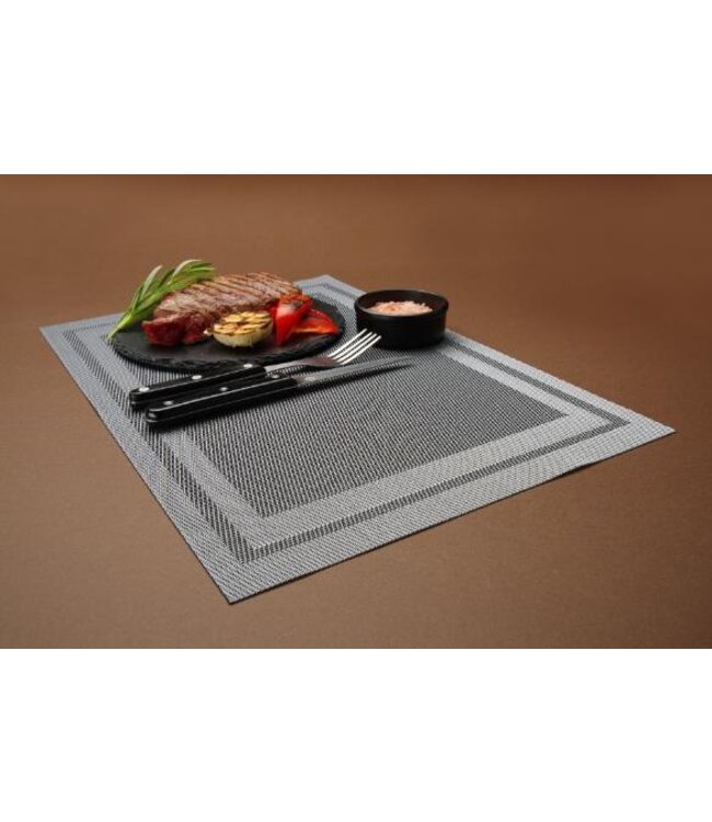 Placemat | Grafiet | PVC | 45x30cm | 6 stuks