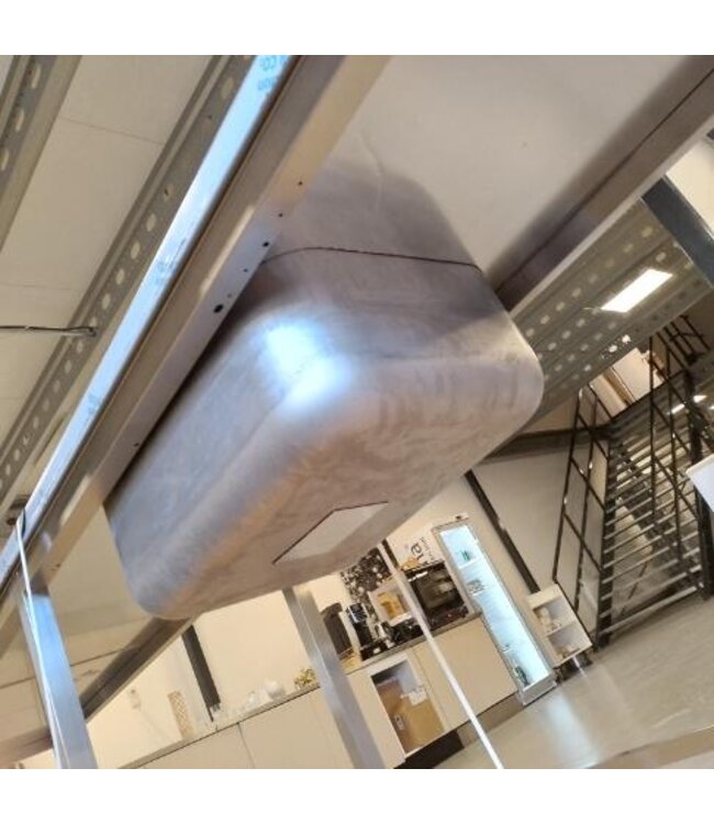 Occasion: RVS Spoeltafel | spoelbak rechts | (B)340x(D)60x(H)100cm