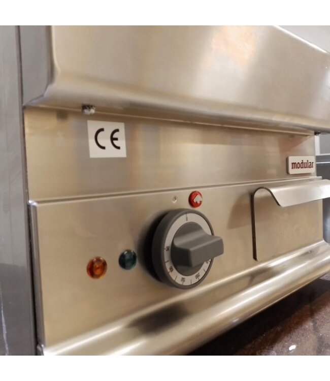 Occasion: Bakplaat glad Verchroomd Modular 650 | elektrisch | 4,5kW | (H)28x(B)40x(D)65