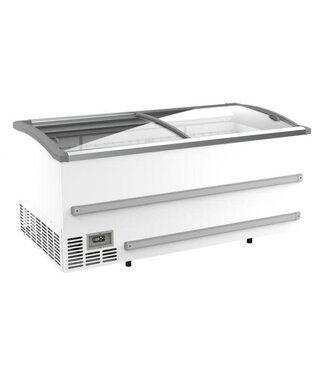 Combisteel Vrieskist supermarkt | 870L | Glazen schuifdeksel | (H)89,4x(B)187,9x(D)95,2