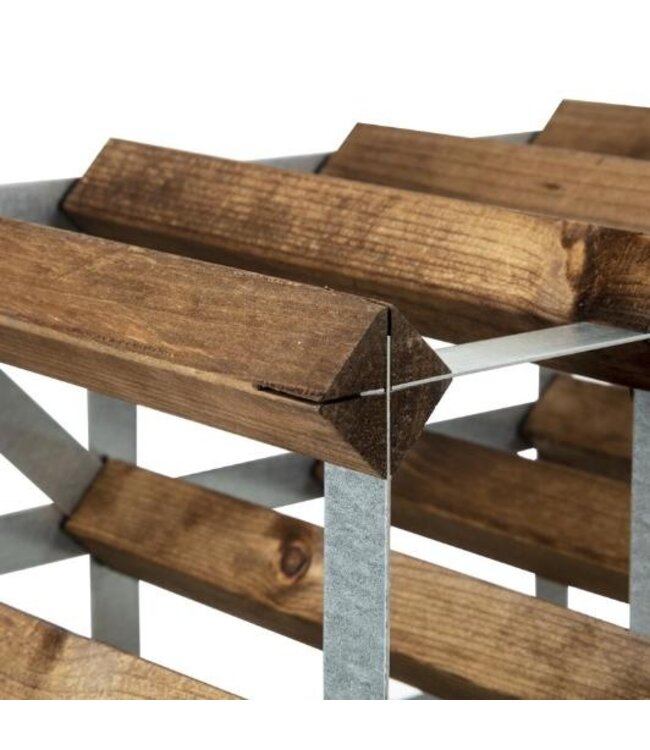 Wijnrek | Donker hout | voor 42 flessen
