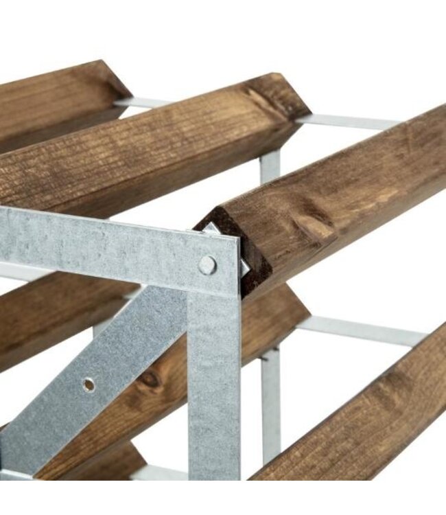 Wijnrek | Donker hout | voor 42 flessen