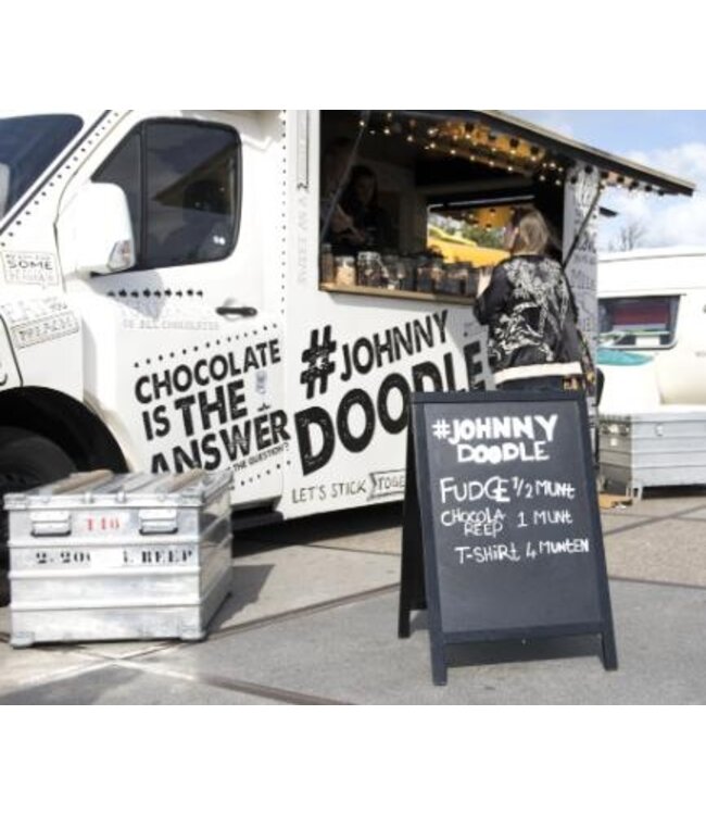 Stoepbord WOODY | Zwart | 54,5x85cm