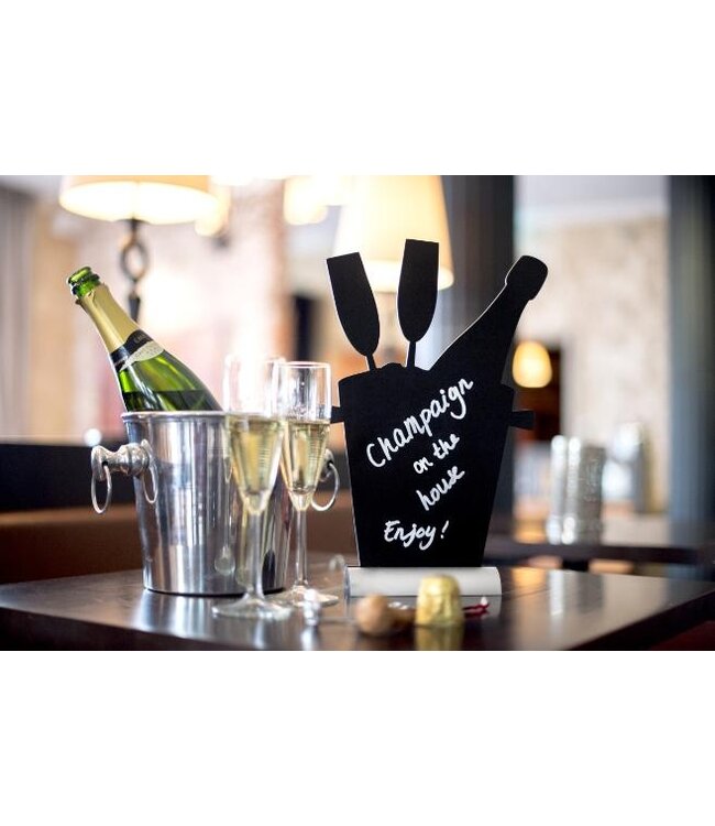 Tafelkrijtbord Silhouette | Champagne | Aluminium | 35,5x23x6cm