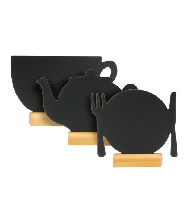 Tafelkrijtbordjes Mini set | Mix | 3 stuks | 10x14,5x2cm