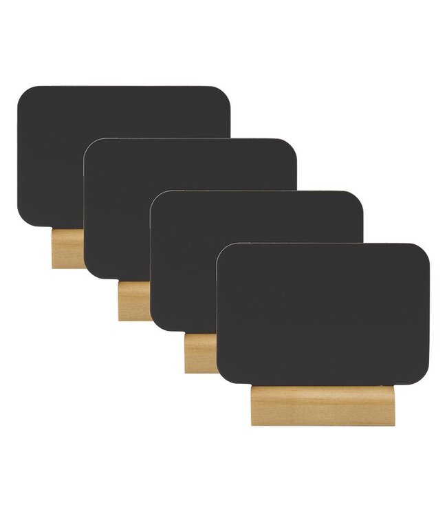 Tafelkrijtbordjes Mini set | 4 stuks | 7x9x2cm
