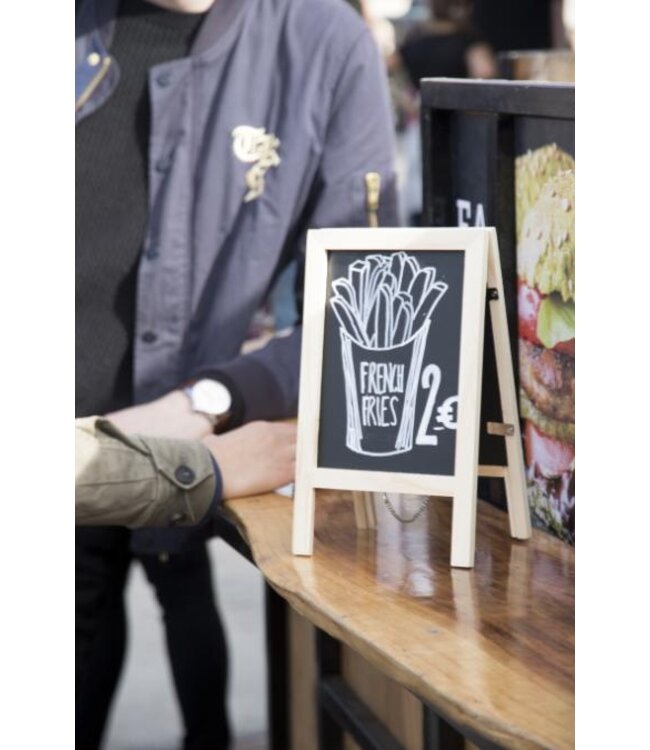 Mini klapbord krijtbord | Hout | 25x15,2x2cm