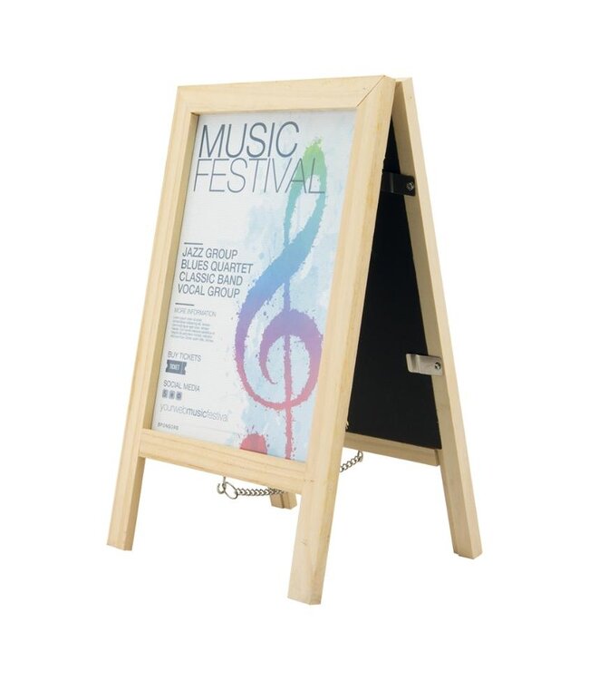 Mini klapbord krijtbord | Hout | 25x15,2x2cm