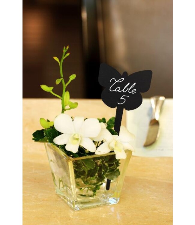 Prijskaart Tag | Vlinder | 5 stuks | Incl. krijtstift