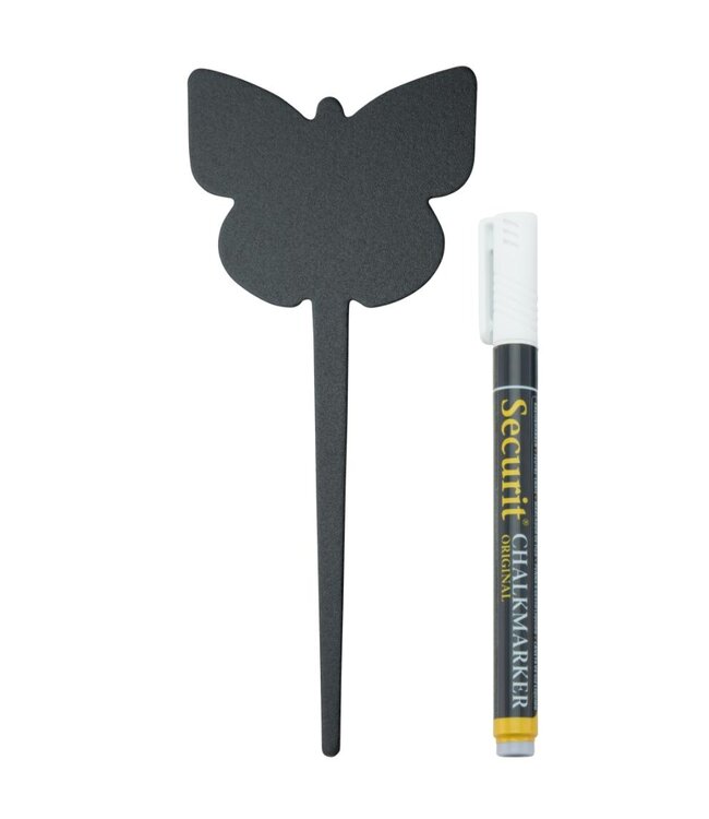 Prijskaart Tag | Vlinder | 5 stuks | Incl. krijtstift