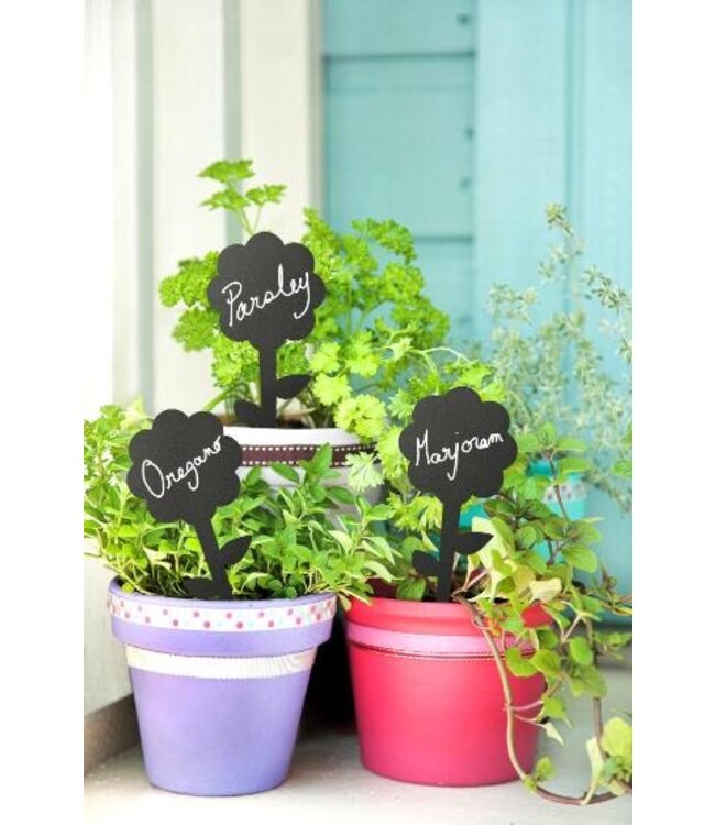 Prijskaart Tag | Bloem | 5 stuks | Incl. krijtstift