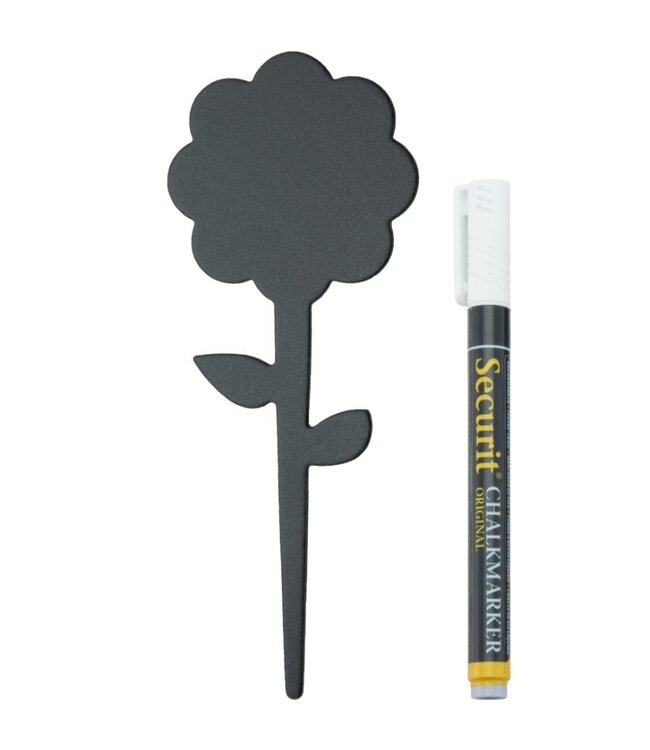 Prijskaart Tag | Bloem | 5 stuks | Incl. krijtstift