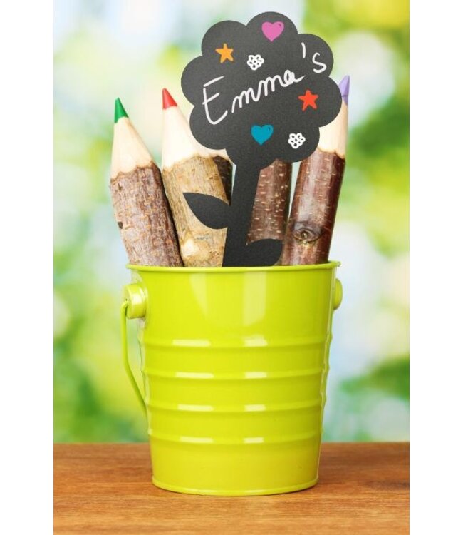 Prijskaart Tag | Bloem | 5 stuks | Incl. krijtstift