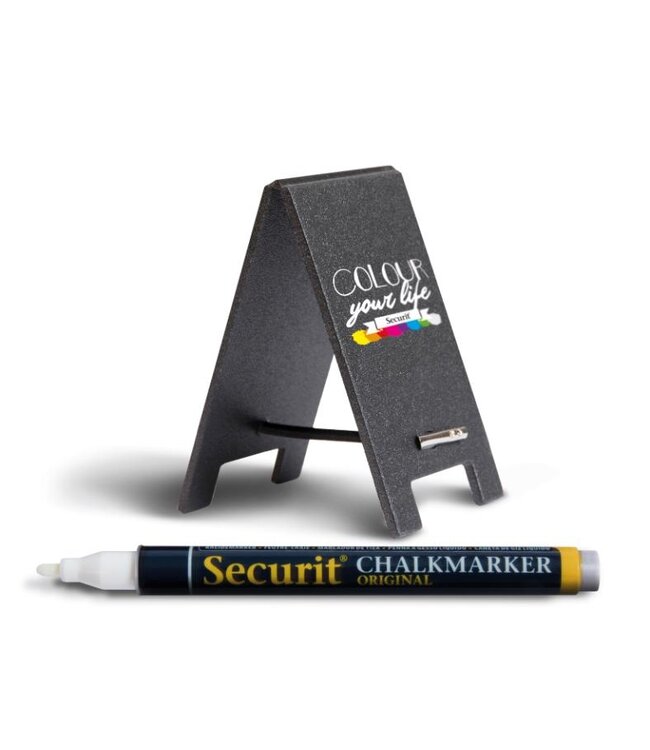 Mini klapbord krijtbord | Dubbelzijdig | 8,5x5x0,5cm | 5 Stuks