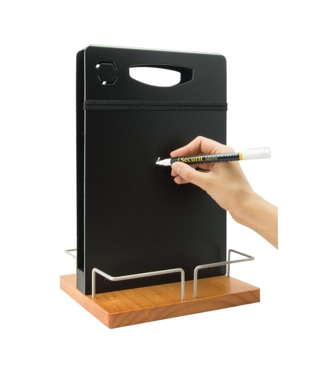 Tafelcaddy met krijtbord | Incl. krijtstift | 34,5x22x20cm