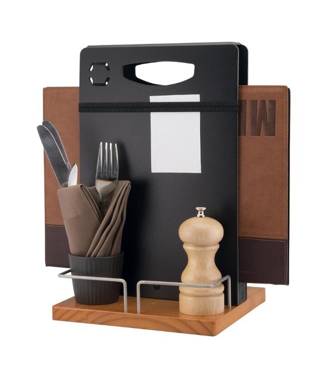 Tafelcaddy met krijtbord | Incl. krijtstift | 34,5x22x20cm