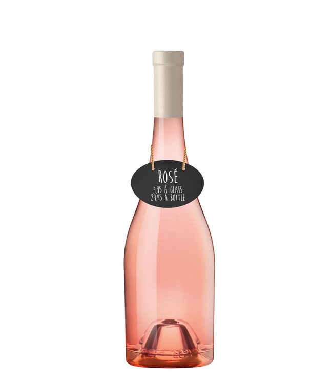 Flessenhanger tag | Ovaal | Incl. ophangkoord | 6,5x4,5x0,2cm | 6 Stuks