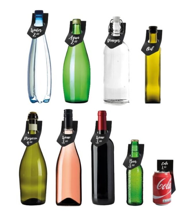 Flessenhanger tag | 6,5x15,4x0,1cm | 10 Stuks