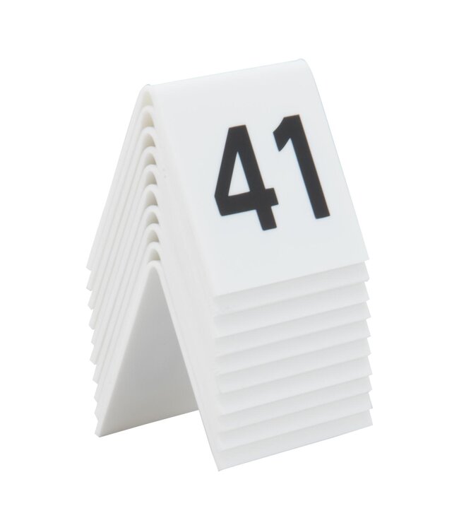 Tafelnummers | 41 tot 50 | Wit kunststof