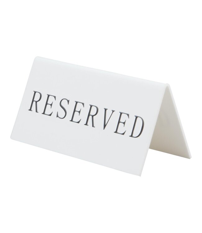 Reserved bordje | Wit | 5 stuks | 10x5x4,5cm